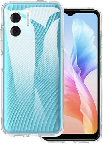 Vista 2 de Estuche y correa de muñeca para Doogee N50 - transparente+negro Funda protectora 2 en 1 para teléfono de 6.52 pulgadas con cordón desmontable