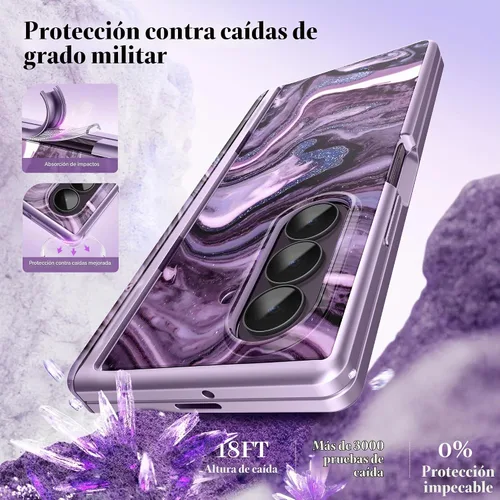 Vista 7 de GVIEWIN Funda para Z Fold 7 con protector de pantalla de privacidad [compatible con Magsafe] [Soporte integrado] Funda magnética de cuerpo completo