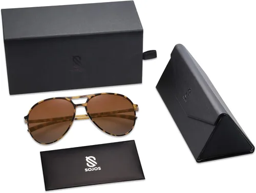 Vista 5 de SOJOS Classic Polarized Ultra Lightweight Flexible Men Women Sunglasses JOURNEY SJ2065