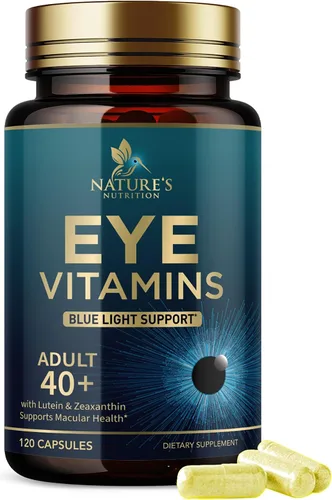 Vista 9 de Vitaminas para los ojos - Vitamina de salud ocular con luteína y zeaxantina - Visión Salud macular y apoyo para los ojos con zinc, vitaminas C E