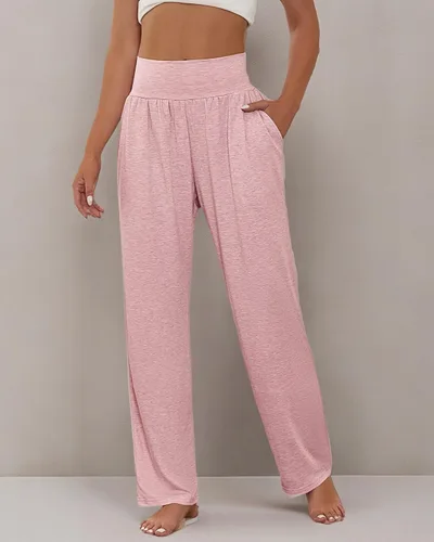 Vista 7 de Neer - Conjunto de 3 pantalones de yoga de pierna ancha para mujer - Pantalones deportivos cómodos, holgados, de cintura alta y casuales