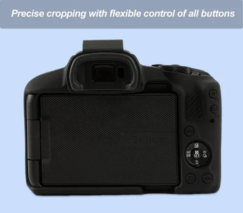 Vista 3 de Pocoukate Funda para cámara Canon EOS R50, funda protectora de silicona suave con protector de pantalla Accesorios para Canon EOS R50 Funda