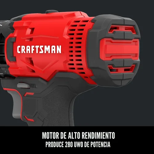 Vista 4 de CRAFTSMAN V20 - Juego de taladro/destornillador inalámbrico (CMCD700C1)