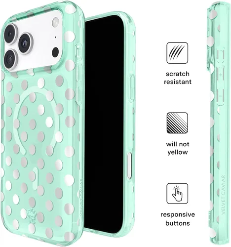 Vista 92 de VELVET CAVIAR Funda para iPhone 15, compatible con MagSafe, probada contra caídas de 10 pies, fundas protectoras de diseño, leopardo color rosa