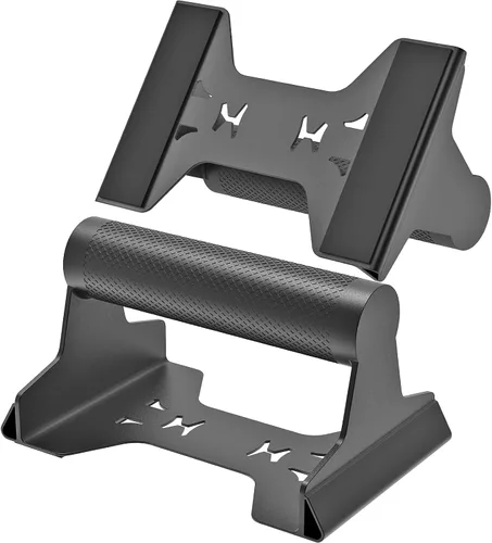 Vista 12 de SELEWARE Wood Push Up Bars Steel Calisthenic Parallette Bars Handstand Bars A: Agarre de madera (15.7"L x 4"H)
