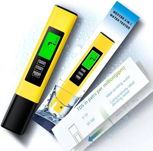 Vista 6 de Medidor TDS Digital de Agua 4 en 1 Completamente Nuevo 2025 - Probador de Agua Digital Preciso y Confiable TDS EC y Temp(°C,°F) - 0-9999ppm