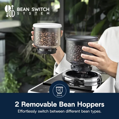 Vista 5 de De'Longhi Rivelia - Máquina automática de café expreso con molinillo y espumador de leche, cafetera todo en uno, café con leche caliente y helado