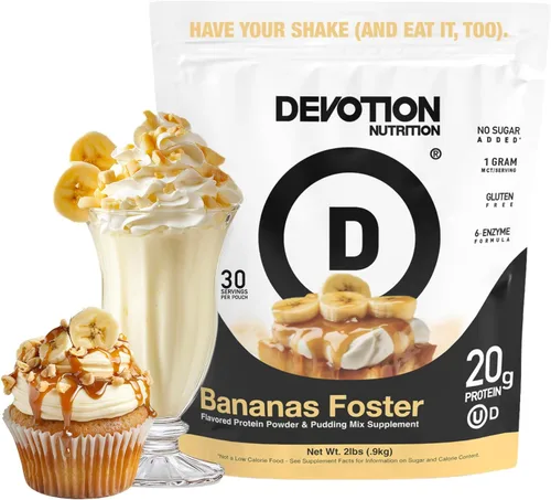 Vista 10 de Devotion Nutrition Brownie - Proteína en polvo para batidos, hornear, brownies, postres, 0.71 oz de aislado de suero y mezcla de caseína, sin azúcar