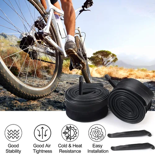 Vista 6 de LotFancy Tubos de bicicleta 700C, 2 tubos de bicicleta de carretera 700x35/43c, 700x35C, 700x38C, 700x40C, 700x42C, 700x43C, tubos de neumáticos