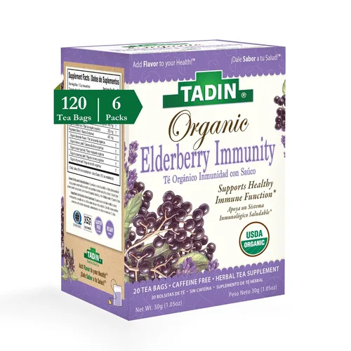 Vista 9 de Tadin Té orgánico para el bienestar de la garganta, té de hierbas sin cafeína para aliviar la garganta, 20 bolsas de té por caja, paquete de 6