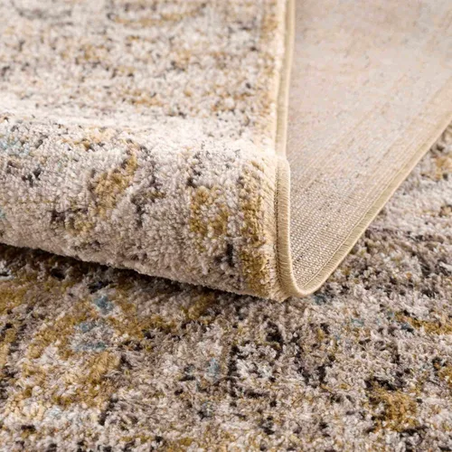 Vista 9 de Anana - Alfombra para sala de estar, dormitorio, color dorado, beige, 2 x 3 pies