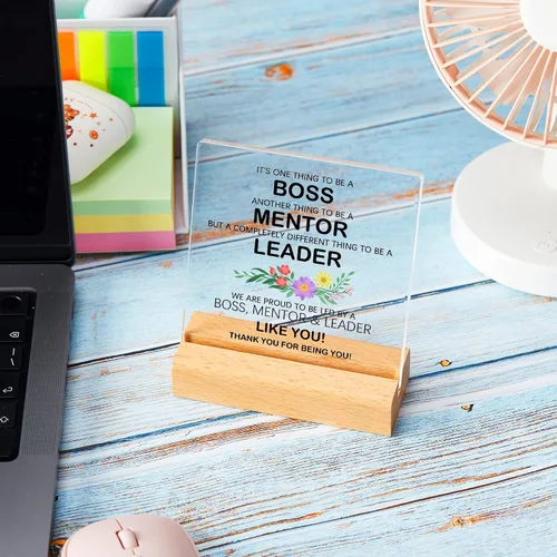 Vista 6 de Regalos de jefe para hombres y mujeres, regalos para decoración de escritorio de oficina jefe, regalos de despedida de jubilación para supervisor