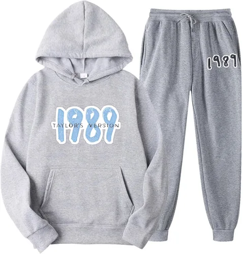 Vista 5 de Taylor ERAS Tour Swift 1989 - Conjunto de sudadera con capucha y pantalones deportivos para mujer