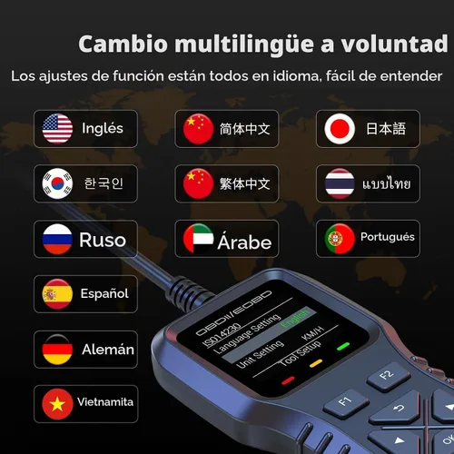 Vista 8 de AZIJYV Escáner K1 obd2, herramienta de diagnóstico del escáner obd2, lector de códigos de coche para comprobar la luz del motor, datos en vivo