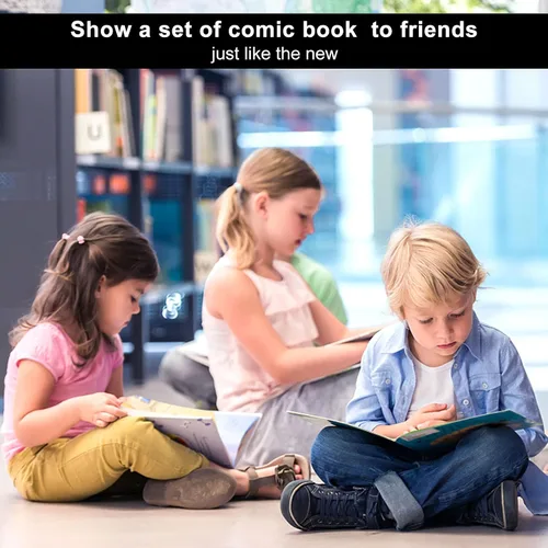 Vista 7 de KKU 200 bolsas para cómics actuales, Bolsas transparentes para cómics de 7.2 X 10.5 pulgadas, Fundas para cómics libres de ácido para almacenamiento