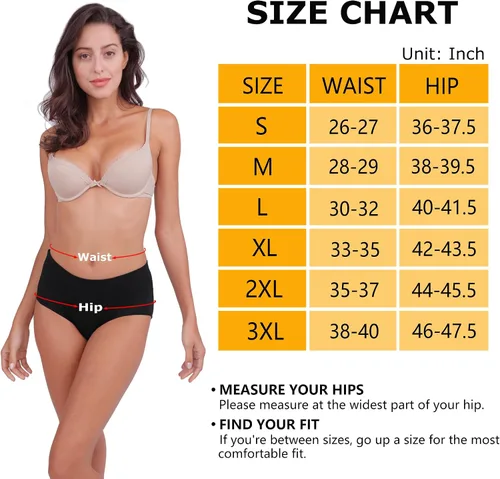 Vista 6 de Nalwort Ropa interior de algodón a prueba de fugas para el período menstrual para mujer