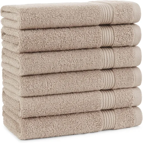 Vista 26 de Juego de toallas de baño Arkwright de 4 piezas - 100% algodón súper suave, 600 GSM de secado rápido y absorbente, artículos de lujo para baño