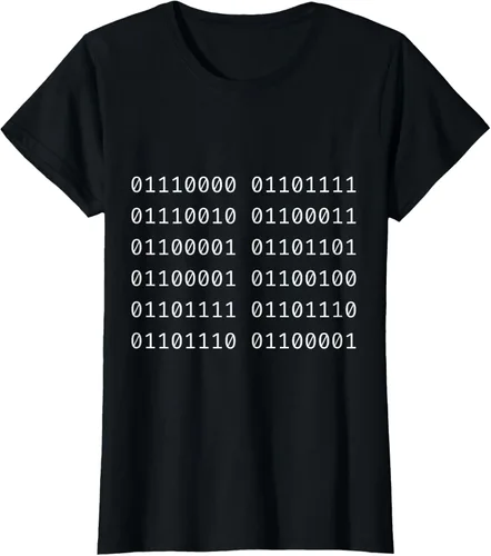 Vista 40 de Porca Madonna In Codice Binario Código Binario Camiseta, Negro