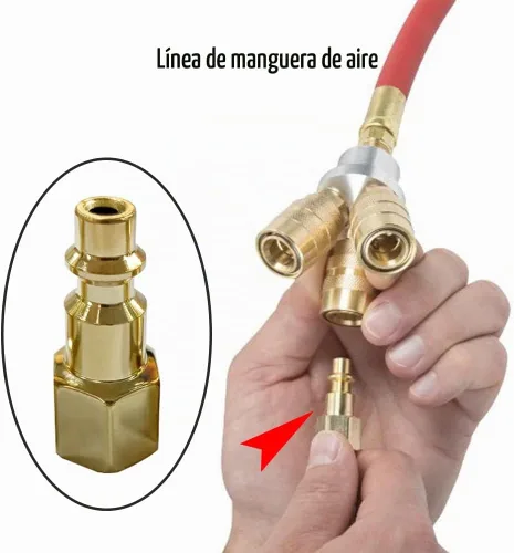 Vista 3 de Uenede Kit de enchufe de conexión rápida de manguera de aire industrial NPT