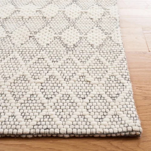 Vista 4 de SAFAVIEH Marbella Collection - Alfombra de pasillo de 8 pies, color marfil, diseño de transición, ideal para zonas de alto tráfico en pasillo, baño