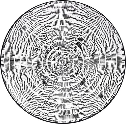 Vista 6 de Pfaltzgraff Sketch Serenade - Juego de vajilla geométrica de 12 piezas, color blanco y negro