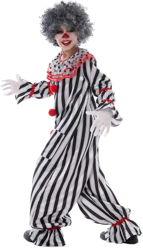 Vista 5 de Snailify Disfraz de payaso para niño, Halloween, carnaval, fiesta, terror, cosplay