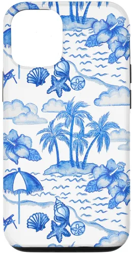 Vista 26 de Funda para iPhone 16 Coastal Nieta Preppy Hawaiian Hibiscus Coconut Girl
