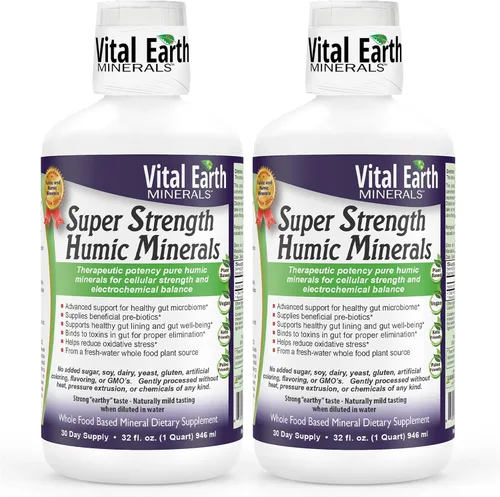 Vista 10 de Vital Earth Minerals Minerales húmicos súper fuertes: suplemento de ácido fúlvico con más de 70 oligominerales, electrolitos para desintoxicación