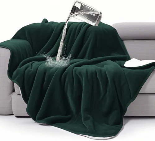 Vista 48 de gogobunny Manta de cama impermeable, manta reversible de forro polar Sherpa para perro, cachorro y gato, funda para muebles que protege la cama Beige