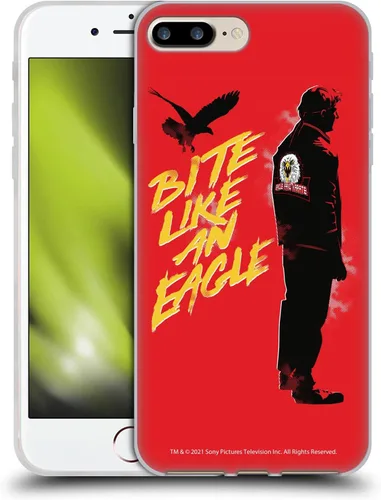 Vista 82 de Head Case Designs Funda de gel suave con licencia oficial de Cobra Kai Eagle Fang Logo Key Art compatible con Apple iPhone 7 Plus/iPhone 8 Plus