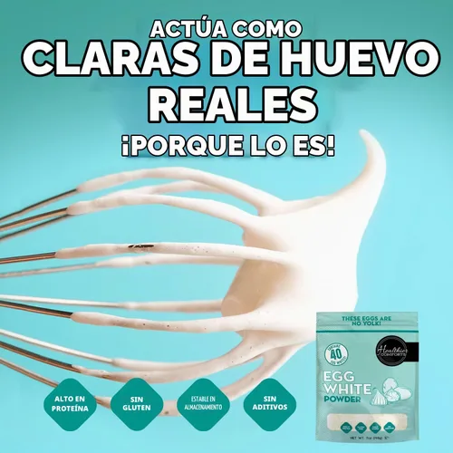 Vista 7 de Healthier Comforts Proteína en polvo de clara de huevo, claras de huevo secas puras, sin sabor, pasteurizadas, listas para comer, sin gluten