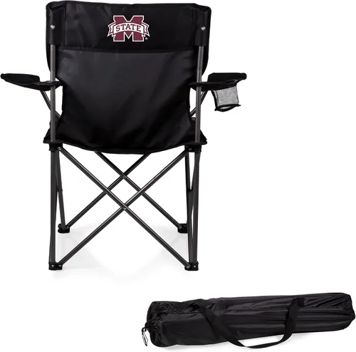 Vista 18 de PICNIC TIME NCAA PTZ - Silla de campamento, silla de picnic, silla de playa con bolsa de transporte (negro)