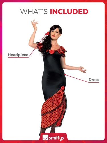 Vista 4 de Smiffys Disfraz de flamenco Senorita para mujer