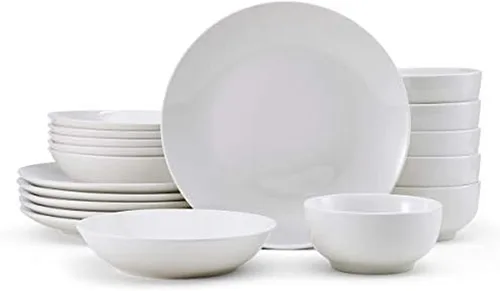 Vista 9 de Studio Nova Juego de vajilla de porcelana de 18 piezas, servicio para 6, círculos