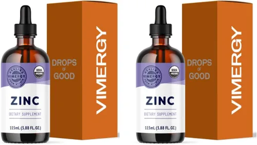 Vista 10 de VIMERGY Sulfato de zinc líquido orgánico USDA para niños, para niños y adolescentes de 1 a 18 años de edad, apoyo inmunológico de rápida absorción*