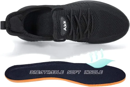 Vista 4 de Zapatos deportivos sin cordones para mujer, diseño ligero de espuma viscoelástica para caminar, gimnasio, viajes, trabajo o uso informal