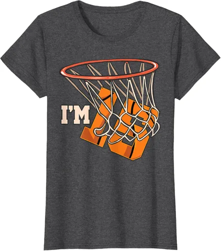 Vista 5 de Camiseta número 15 con temática de baloncesto para fiesta de cumpleaños, Negro, S