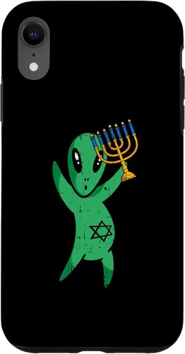 Vista 8 de Funda para iPhone 15 Alien Menorah Hanukkah Star Of David Janukah Jewish Holiday Case