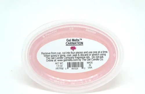 Vista 4 de Aroma floral de clavel en gel derretido para calentadores y quemadores de The Gel Candle Company Peel, MELT and Enjoy