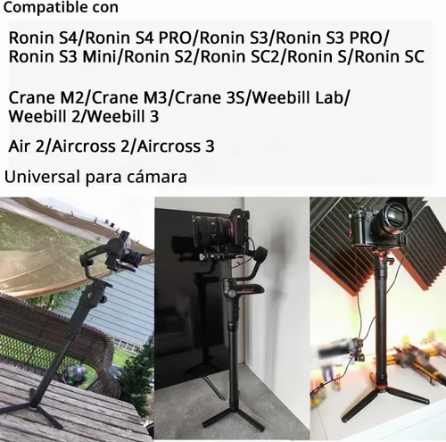 Vista 3 de Extensión de fibra de carbono Monopod para estabilizadores de cardán DJI
