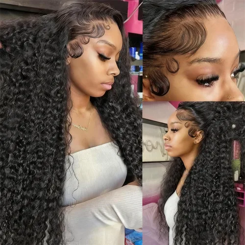 Vista 11 de Highlight Pelucas de Encaje Frontal 13x6 Cabello Humano Rubio Miel Ombré Ondas Profundas Pelucas de Encaje Frontal Cabello Humano para Mujeres