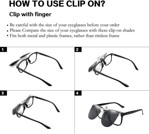 Vista 4 de FEISEDY Gafas de sol polarizadas con clip de ojo de gato para gafas B2436
