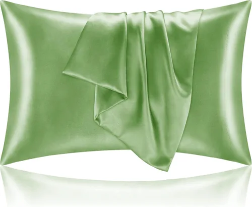 Vista 62 de BEDELITE Funda de almohada de satén para cabello y piel, súper suave y refrescante similar a las fundas de almohada de seda, paquete de 2 con cierre