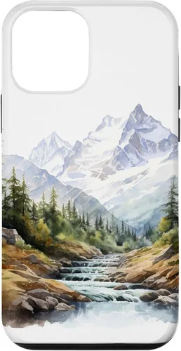 Vista 16 de Funda para iPhone 11 Pro acuarela montañas paisaje