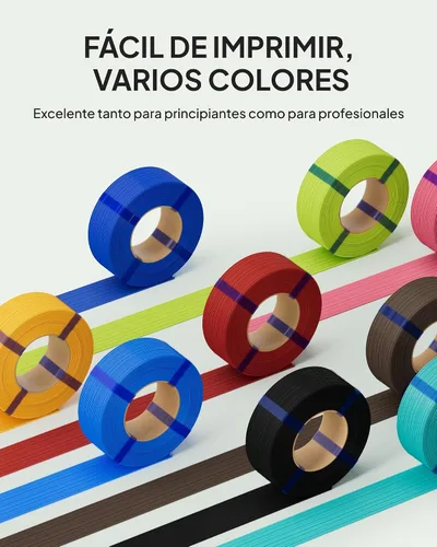 Vista 5 de ELEGOO Filamento de relleno básico PLA 1.75mm negro 4KG, filamento para impresora 3D sin carrete precisión dimensional +/- 0.02mm, PLA para 4*2.2