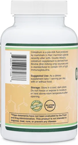 Vista 6 de Suplemento de calostro 120 cápsulas, 1,000 mg por porción