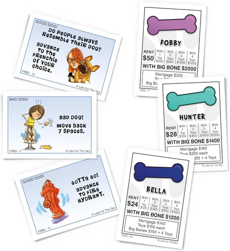 Vista 3 de Late for The Sky Frenchie-Opoly - Juego de mesa de bulldog francés para familias y adultos, 2-6 jugadores, a partir de 8 años, regalo para amantes