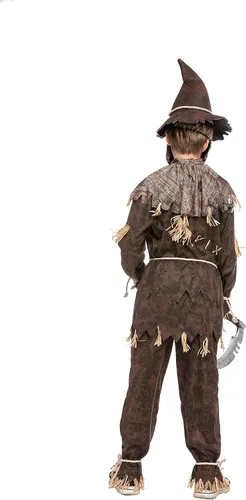 Vista 4 de Spooktacular Creations Disfraz de espantapájaros de Halloween para niños, disfraz de espantapájaros para juegos de rol