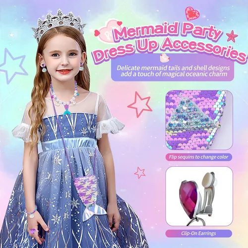 Vista 4 de Cherry Tale Regalos de sirena para niñas de 6 a 8 años, regalos de graduación de jardín de infantes para niñas de 4 a 6 años, juego de regalos
