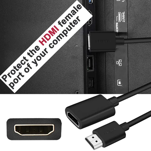 Vista 7 de SaiTech IT Paquete de 2 cables de extensión HDMI macho a hembra de 19 pines, compatible con 4K 1080P, extensor HDMI, convertidor compatible con TV
